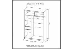 Шкаф-купе №19 (1.5м) Инфинити Анкор (sv) в Железногорске - jeleznogorsk.mebelnovo.ru | фото